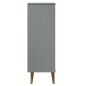vidaXL Zapatero MOLDE madera maciza de pino gris 59,5x35x103 cm vidaXL Zapatero MOLDE madera maciza de pino gris 59,5x35x103 cm