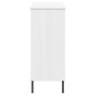 vidaXL Zapatero patas de metal OSLO madera maciza blanco 95x35x86 cm vidaXL Zapatero patas de metal OSLO madera maciza blanco 95x35x86 cm
