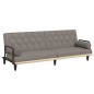 vidaXL Sofá cama con reposabrazos tela gris taupe vidaXL Sofá cama con reposabrazos tela gris taupe