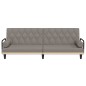 vidaXL Sofá cama con reposabrazos tela gris taupe vidaXL Sofá cama con reposabrazos tela gris taupe