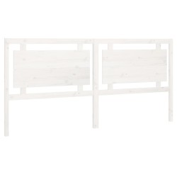 vidaXL Cabecero de cama madera maciza de pino blanco 205,5x4x100 cm