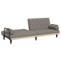 vidaXL Sofá cama con reposabrazos tela gris taupe vidaXL Sofá cama con reposabrazos tela gris taupe