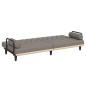 vidaXL Sofá cama con reposabrazos tela gris taupe vidaXL Sofá cama con reposabrazos tela gris taupe