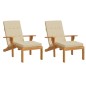 vidaXL Cojines para tumbona 2 uds tela Oxford beige