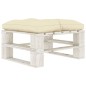 vidaXL Set muebles de palets de jardín 7 pzas madera con cojines crema vidaXL Set muebles de palets de jardín 7 pzas madera con cojines crema