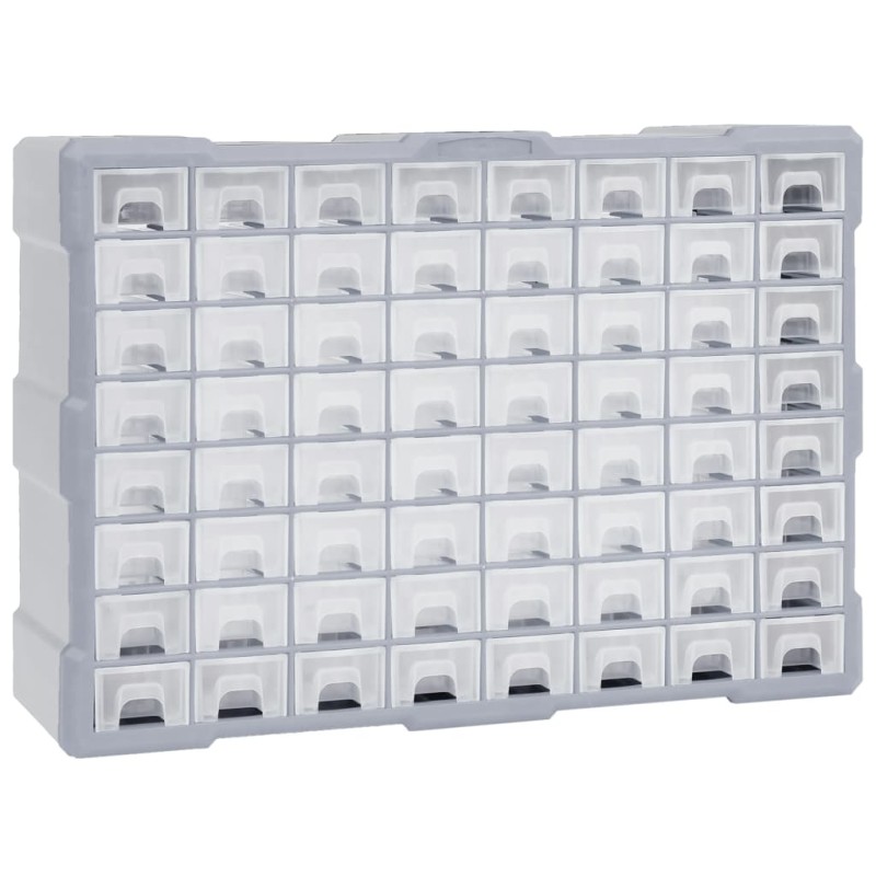 vidaXL Organizador multicajones con 64 cajones 52x16x37,5 cm vidaXL Organizador multicajones con 64 cajones 52x16x37,5 cm