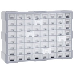 vidaXL Organizador multicajones con 64 cajones 52x16x37,5 cm