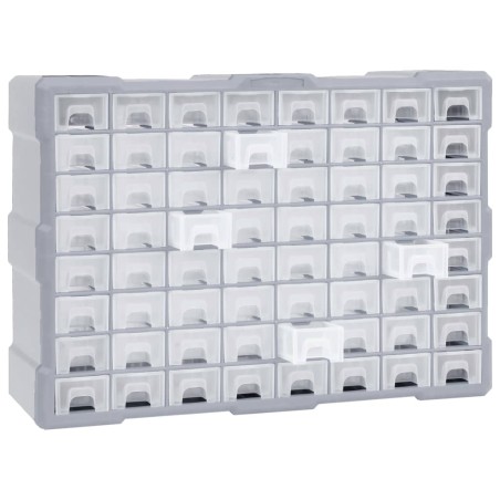 vidaXL Organizador multicajones con 64 cajones 52x16x37,5 cm