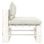 vidaXL Set muebles de jardín de palets 4 pzas madera con cojines beige vidaXL Set muebles de jardín de palets 4 pzas madera con cojines beige