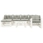 vidaXL Set muebles de palés de jardín 8 pzas madera cojines taupe vidaXL Set muebles de palés de jardín 8 pzas madera cojines taupe