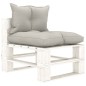 vidaXL Set muebles de palés de jardín 8 pzas madera cojines taupe vidaXL Set muebles de palés de jardín 8 pzas madera cojines taupe