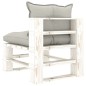 vidaXL Set muebles de palés de jardín 8 pzas madera cojines taupe vidaXL Set muebles de palés de jardín 8 pzas madera cojines taupe