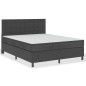vidaXL Cama box spring tela gris oscuro 180x200 cm vidaXL Cama box spring tela gris oscuro 180x200 cm