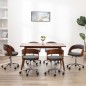 vidaXL Sillas de comedor giratorias 6 uds madera curvada y tela gris vidaXL Sillas de comedor giratorias 6 uds madera curvada y tela gris