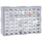 vidaXL Organizador multicajones con 64 cajones 52x16x37,5 cm vidaXL Organizador multicajones con 64 cajones 52x16x37,5 cm