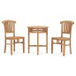 vidaXL Conjunto de comedor de jardín 3 piezas madera maciza de teca vidaXL Conjunto de comedor de jardín 3 piezas madera maciza de teca