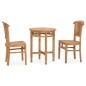 vidaXL Conjunto de comedor de jardín 3 piezas madera maciza de teca vidaXL Conjunto de comedor de jardín 3 piezas madera maciza de teca