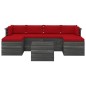 vidaXL Muebles de palés para jardín 7 pzas cojines madera maciza pino vidaXL Muebles de palés para jardín 7 pzas cojines madera maciza pino