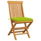 vidaXL Sillas de jardín 2 uds madera teca con cojines verde brillante vidaXL Sillas de jardín 2 uds madera teca con cojines verde brillante