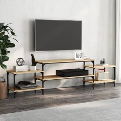 vidaXL Mueble para TV madera contrachapada roble Sonoma 197x35x52 cm