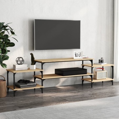 vidaXL Mueble para TV madera contrachapada roble Sonoma 197x35x52 cm