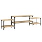 vidaXL Mueble para TV madera contrachapada roble Sonoma 197x35x52 cm vidaXL Mueble para TV madera contrachapada roble Sonoma 197x35x52 cm