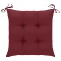 vidaXL Sillas de jardín 2 uds madera de teca con cojines rojo tinto vidaXL Sillas de jardín 2 uds madera de teca con cojines rojo tinto