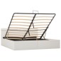 vidaXL Cama canapé hidráulica con LED cuero sintético blanca 180x200cm vidaXL Cama canapé hidráulica con LED cuero sintético blanca 180x200cm