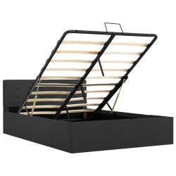 vidaXL Cama canapé hidráulica almacenaje tela gris oscuro 120x200cm 