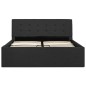 vidaXL Cama canapé hidráulica almacenaje tela gris oscuro 120x200cm 