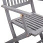 vidaXL Sillas de jardín plegables 2 uds cojines madera maciza acacia vidaXL Sillas de jardín plegables 2 uds cojines madera maciza acacia