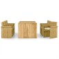 vidaXL Comedor de jardín 7 pzas con cojines madera de pino impregnada vidaXL Comedor de jardín 7 pzas con cojines madera de pino impregnada