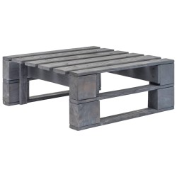 vidaXL Otomana de jardín de palets madera de pino impregnada gris