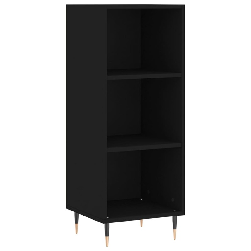 vidaXL Aparador de madera de ingeniería negro 34,5x32,5x90 cm vidaXL Aparador de madera de ingeniería negro 34,5x32,5x90 cm