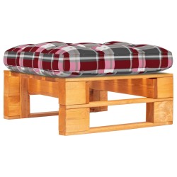vidaXL Otomana de jardín de palets madera pino impregnada marrón miel