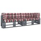 vidaXL Sofá de palets 2 plazas cojines gris madera de pino impregnada vidaXL Sofá de palets 2 plazas cojines gris madera de pino impregnada