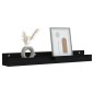 vidaXL Estantes de pared 2 uds madera maciza de pino negro 80x12x9 cm vidaXL Estantes de pared 2 uds madera maciza de pino negro 80x12x9 cm