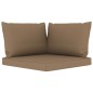 vidaXL Set de muebles de jardín 6 pzs madera impregnada cojines taupe vidaXL Set de muebles de jardín 6 pzs madera impregnada cojines taupe