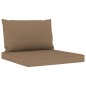 vidaXL Set de muebles de jardín 6 pzs madera impregnada cojines taupe vidaXL Set de muebles de jardín 6 pzs madera impregnada cojines taupe