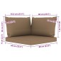 vidaXL Set de muebles de jardín 6 pzs madera impregnada cojines taupe vidaXL Set de muebles de jardín 6 pzs madera impregnada cojines taupe