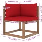 vidaXL Muebles de jardín de palets 6 pzs con cojines madera impregnada vidaXL Muebles de jardín de palets 6 pzs con cojines madera impregnada