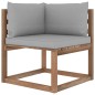 vidaXL Muebles de jardín de palets 6 pzs con cojines madera impregnada