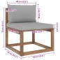 vidaXL Muebles de jardín de palets 6 pzs con cojines madera impregnada