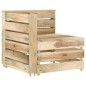 vidaXL Set de muebles de jardín 6 pzas madera de pino impregnada verde