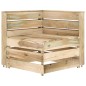 vidaXL Set de muebles de jardín 6 pzas madera de pino impregnada verde