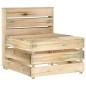 vidaXL Set de muebles de jardín 6 pzas madera de pino impregnada verde