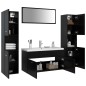 vidaXL Juego de muebles de baño madera de ingeniería negro vidaXL Juego de muebles de baño madera de ingeniería negro