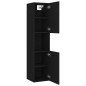 vidaXL Juego de muebles de baño madera de ingeniería negro vidaXL Juego de muebles de baño madera de ingeniería negro