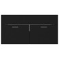 vidaXL Juego de muebles de baño madera de ingeniería negro vidaXL Juego de muebles de baño madera de ingeniería negro
