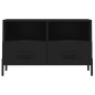 vidaXL Mueble para TV madera contrachapada negro 80x36x50 cm vidaXL Mueble para TV madera contrachapada negro 80x36x50 cm